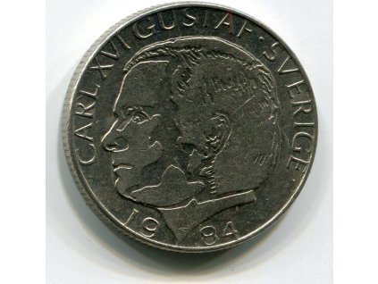 ŠVÉDSKO. 1 krona 1984. KM-852a
