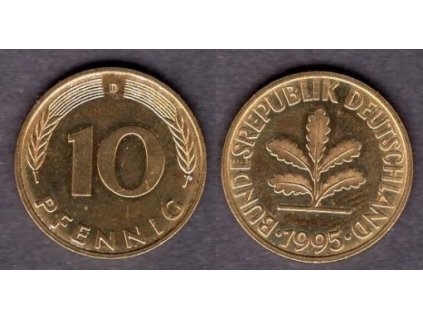 NĚMECKO. 10 pfennig 1995/D.