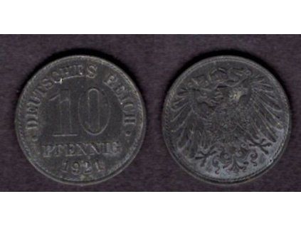 NĚMECKO. 10 Pfennig 1921.