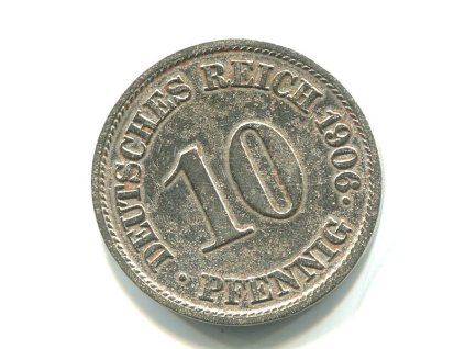 NĚMECKO. 10 Pfennig 1906/J.
