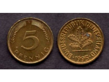 NĚMECKO. 5 Pfennig 1993/A.