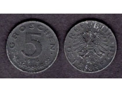 RAKOUSKO. 5 Groschen 1976.