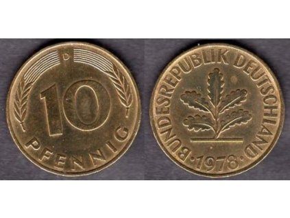 NĚMECKO. 10 pfennig 1978/D.