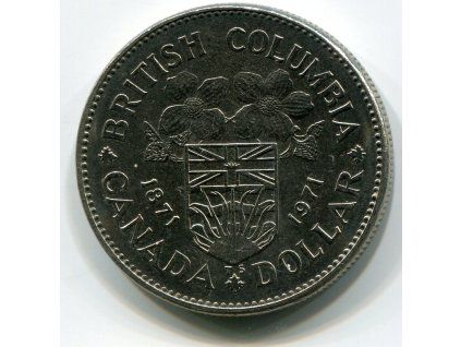 KANADA. 1 dollar 1971. British Columbia.