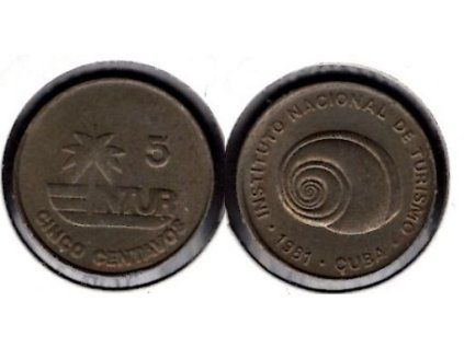KUBA - Intur. 5 centavos 1981.