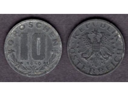 RAKOUSKO. 10 Groschen 1949.