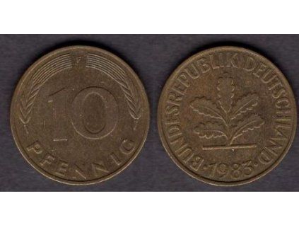 NĚMECKO. 10 pfennig 1983/F.