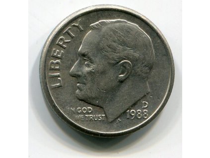 USA. 1 dime 1988/D.