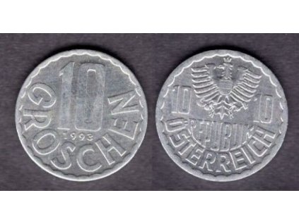 RAKOUSKO. 10 Groschen 1993.