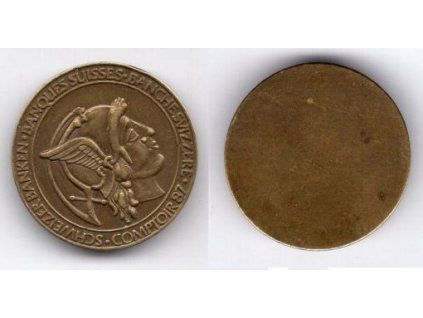 ŠVÝCARSKO. reklamní žeton. Schweizer banken. Comptoir 87.