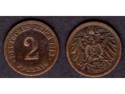 NĚMECKO. 2 Pfennig 1912/A.
