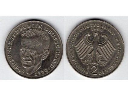 NĚMECKO. 2 Mark 1990/J. Dr. Kurt Schumacher . KM-149.