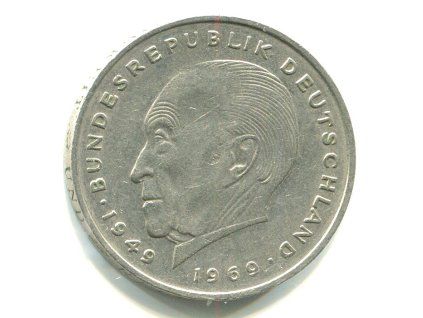 NĚMECKO. 2 Mark 1975/F. Adenauer. KM-124.