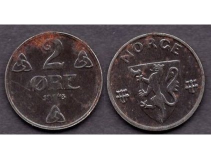 NORSKO. 2 öre 1943. KM-394