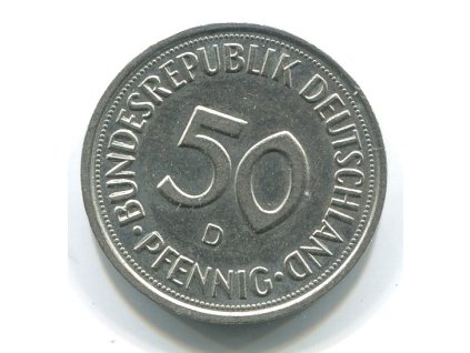 NĚMECKO. 50 Pfennig 1992/D.