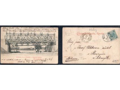KORNEUBURG. Brückenbau, K. u . k. Eisenbahn- u. Telegrafen-Regiment. 1904.