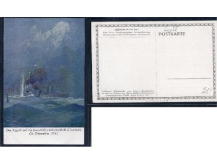 Der Angriff auf das französische Admiralschiff Courbet.
