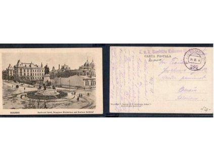 RUMUNSKO. Bukarest. Boulevard Carol. 1918.