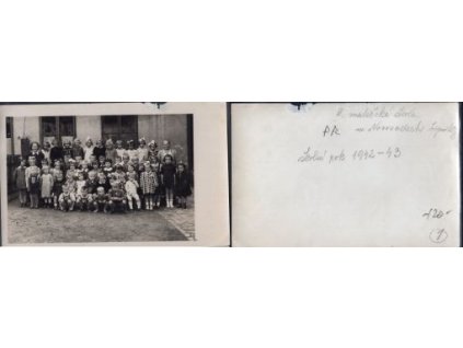 LIPNÍK n. B. - Novosady. II. mateřská škola. Školní rok 1942-43.