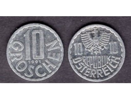 RAKOUSKO. 10 Groschen 1991.