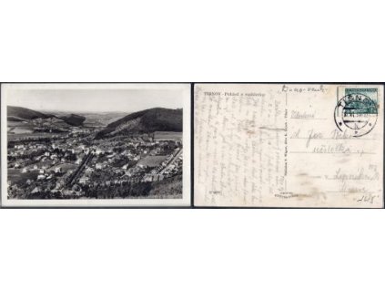 TIŠNOV. Pohled z rozhledny. 1939.