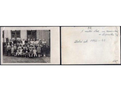 LIPNÍK nad Bečvou. II. mateřská škola na Novosadech. 1942 - 1943.
