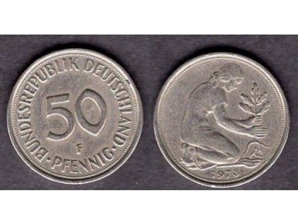 NĚMECKO. 50 Pfennig 1978/F.