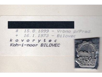 BÍLOVEC. 130 let kovovýroby v Bílovci. Koh-i-noor. Autor: Richard Kreiner, Koh-i-noor.