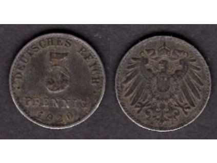 NĚMECKO. 5 Pfennig 1920/A.