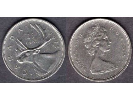 KANADA. 25 cents 1975. KM-62b.