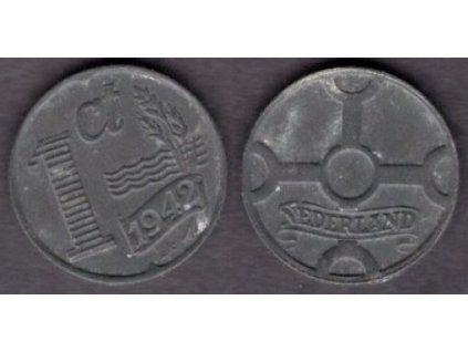 NIZOZEMÍ. 1 cent 1942.