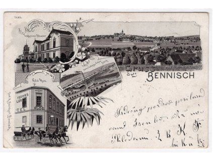HORNÍ BENEŠOV / Bennisch. 1901. Litografie.