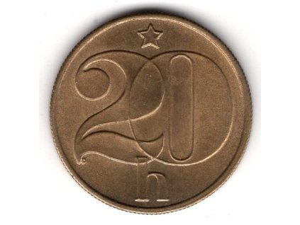 ČESKOSLOVENSKO. 20 haléřů 1986.