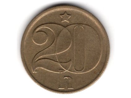 ČESKOSLOVENSKO. 20 haléřů 1986.