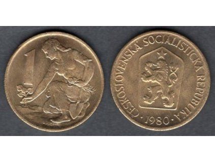 ČESKOSLOVENSKO. 1 koruna 1980.