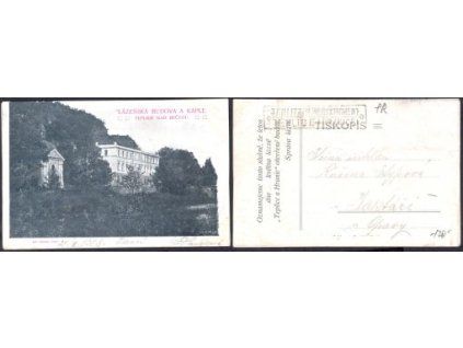 TEPLICE nad Bečvou. Lázeňská budova a kaple. 1908.