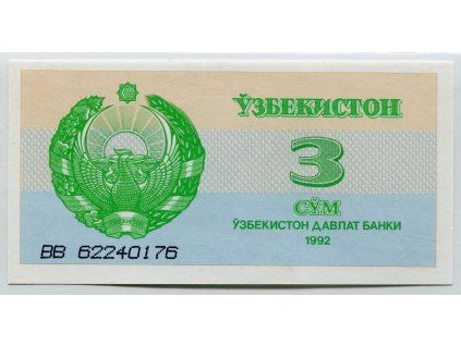 UZBEKISTÁN. 3 sum 1992.