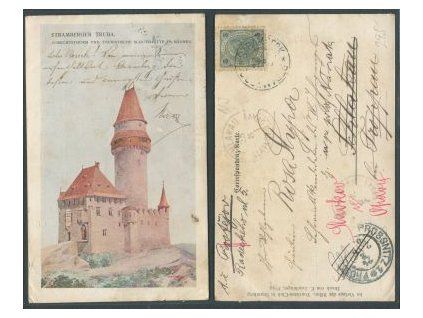 ŠTRAMBERK / Stramberger Truba. Aussichtsthurm und touristische Schutzhütte in Mähren.  1908.