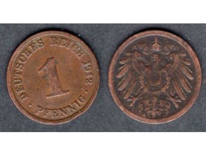 NĚMECKO. 1 Pfennig 1912/A.