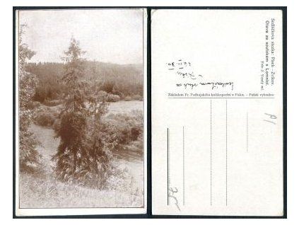 Sedláčkova stezka: Písek-Zvíkov. Otava za soutokem s Lomnicí. 1930
