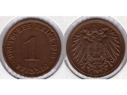 NĚMECKO. 1 Pfennig 1913/A.