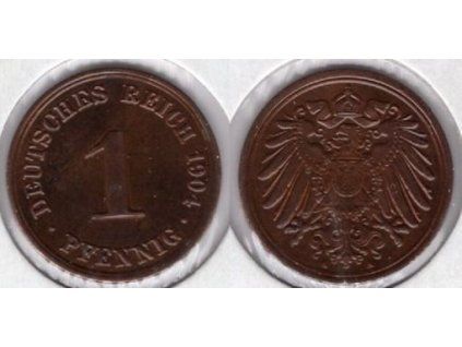 NĚMECKO. 1 Pfennig 1904/A.