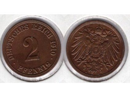 NĚMECKO. 2 Pfennig 1910/A.