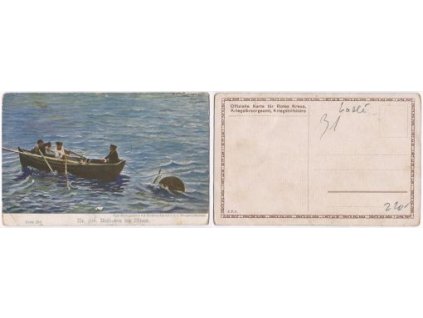 Offizielle Karte für Rotes Kreuz. Kriegsfürsorgeamt. Kriegshilfsbüro.