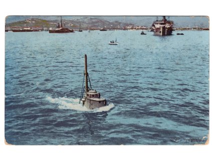 POLA. Tauchung S. M. Unterseeboot III. Immersione del Sottomarino III.