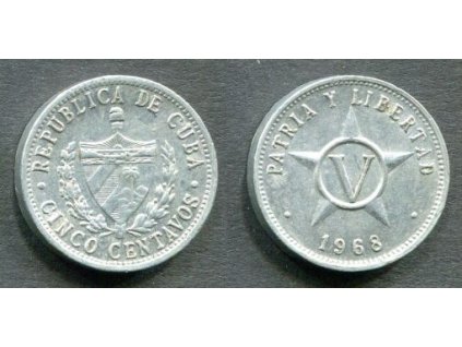 KUBA. 5 centavos 1968. KM-34