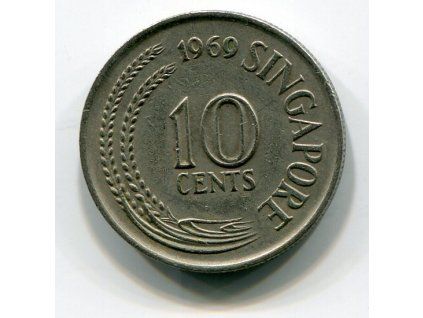 SINGAPUR. 10 cents 1969. KM-3