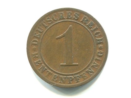 NĚMECKO. 1 Rentenpfennig 1924/A