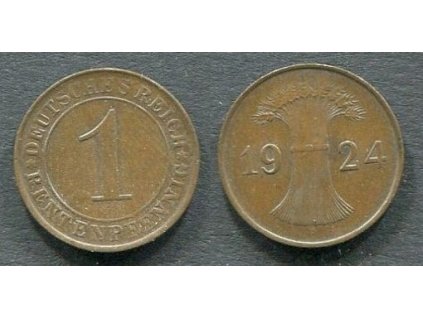 NĚMECKO. 1 Rentenpfennig 1924/A