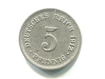 NĚMECKO. 5 Pfennig 1912/G.